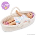thumbnail image 2 of June Garden Cozy Dream Doll Bassinet - Baby Doll Portable Carrier - Fits for American Girl Dolls or Teddy Bears up to 18 - Cream White, 2 of 5
