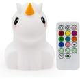 thumbnail image 1 of Luz nocturna colorida para niños, luz LED táctil, lámpara sensible recargable por USB con 9 colores, lámpara de silicona, lámpara de noche (control remoto + atenuación táctil) - Unicornio, 1 of 5
