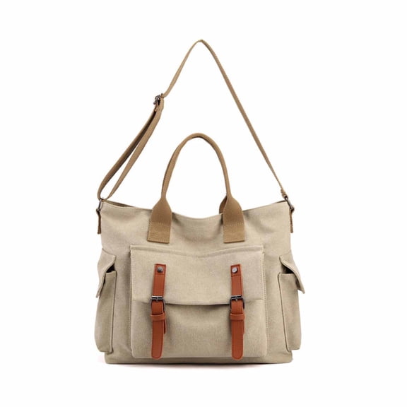 GASTROPOD Canvas Tote Bag,Stylish School Bag for Women,Versatile Vintage Crossbody Bag,Shoulder Bag for Work and Casual Outings