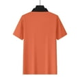 thumbnail image 4 of Men's Short Sleeve Zipper Down Collar Shirt - Gradient Print, Polyester Material, Perfect for Business, Casual & Summer, 4 of 5