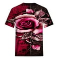 thumbnail image 5 of Pompotops Chemises Mode Décontractée pour Femmes Manches Courtes Tee-Shirt Ample Col en V Blouse Liquidation, 5 of 5