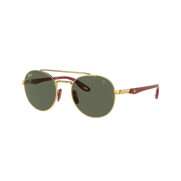 Ray Ban Scuderia Ferrari Dark Green Round Unisex Sunglasses RB3696M F02971 51