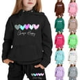 thumbnail image 7 of Toddler Girls Outfit Sets Kids Girl Boy Long Sleeve Letter Printed Lightweight Hoodie Sweatshirts And Long Pants Set Outfit,2-Piece,Size 2-13Y, 7 of 7
