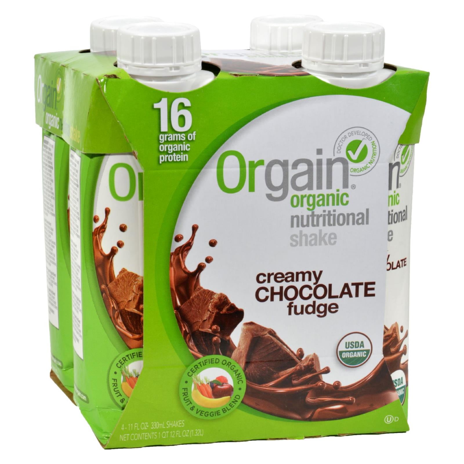 Orgain Organic Nutrition Shake Chocolate Fudge, 11 Fl Oz - Walmart.com ...