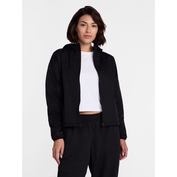 Avia Women's Iridescent Zip Front Jacket with Hood, Sizes XS-XXXL