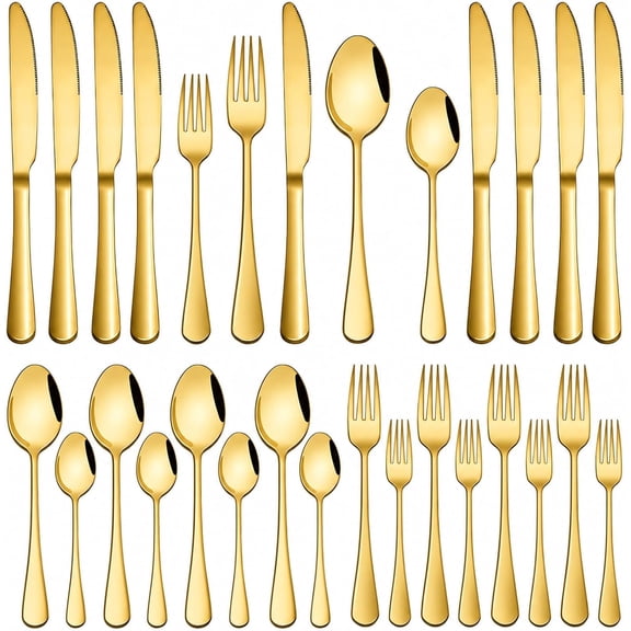 stusgo 20 Pieces Gold Silverware Set Service for 4, Food-Grade Stainless Steel Flatware Set, Cutlery Set Include Fork Knife Spoon, Mirror Polished Dishwasher Safe, Utensil Set for Party(gold)