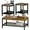 Brown, variant on AWQM 3 Pieces Coffee Table Set, Industrial Coffee Table with 2 Square End Side Tables, Modern Living Room Table Set with Metal Frame for Apartment Home Office, Black