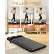 3-in-1 Under Desk Treadmill, 2.5HP Folding Walking Pad for Home & Office, Space-Saving Compact Design with Remote, 265 lbs Weight Capacity and Quiet Operation
