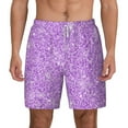thumbnail image 2 of Goofa Lilac Glittering Printed Men's Swim Trunks Board Shorts Quick Dry Mens Swimming Trunks with Compression Liner,Breathable Fit Hawaii Beach Shorts-X-Large, 2 of 9