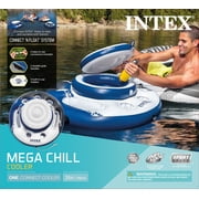 Intex Mega Chill 35 Beverage Cooler with Snack Trays, Multi-Color