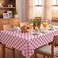 thumbnail image 2 of Sm:)e Plastic Table Cloth Disposable 6 Pack, 54 x 108 Inch, Pink White Checked, for Party Picnic Wedding, 2 of 8