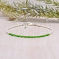 thumbnail image 4 of African Jade 2-2.5mm Round Shape Faceted Cut Beads 7 inch adjustable Silver Plated Clasp Bracelet for men, women, unisex. Link Chain Stacking Bracelet.|LINK_00040, 4 of 5