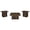Dark Pine, variant on Devar 3-piece Square Coffee End Table Set White High Gloss