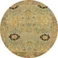 thumbnail image 1 of Ahgly Company Indoor Round Abstract Light Brown Oriental Area Rugs, 3' Round, 1 of 6