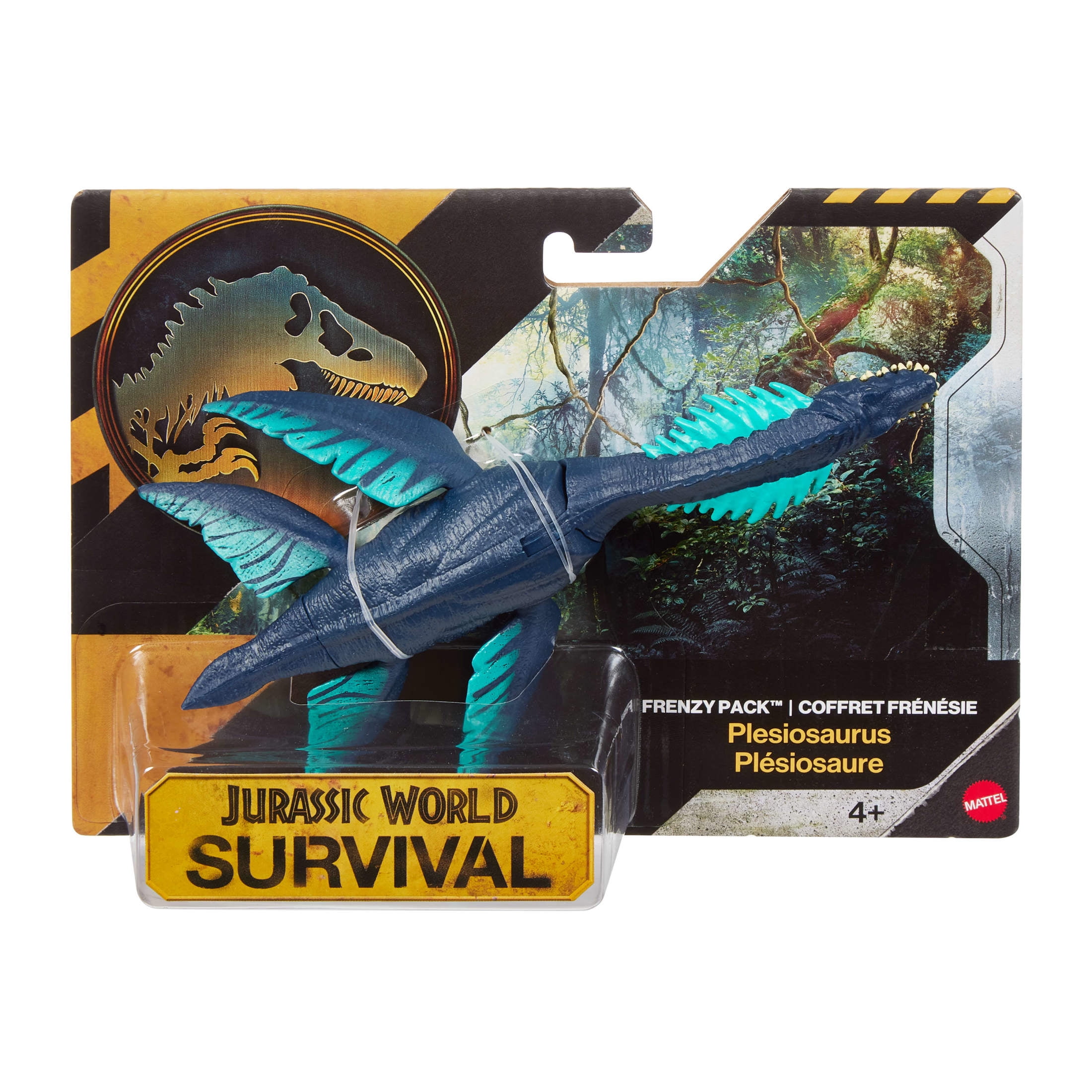 Jurassic World Frenzy Pack Plesiosaurus Dinosaur Figure, Authentic Toy, Digital Play