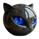 thumbnail image 2 of Halloween Cat Sculpture Resin Tabletop Statue For Home Decor () Black Blue, 2 of 9