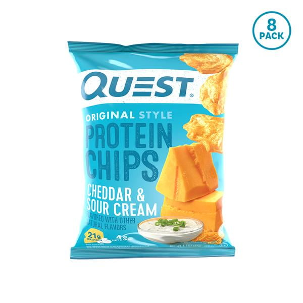QUEST CHEDDAR & SOUR CRM FLAVORED PROTEIN CHIP