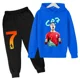 thumbnail image 3 of Conjunto de sudadera con capucha de primavera de Ronaldo, conjunto de 2 piezas de sudadera y pantalones azules informales para niños, ropa deportiva informal, chándal para niños, 3 of 5