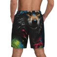 thumbnail image 4 of Uemuo Vintage Wolf Warrior Pattern Mens Swim Trunks Quick Dry Board Shorts with Mesh Lining, Stretch Beach Shorts Quick Dry No-Chafing Board Shorts-XX-Large, 4 of 9