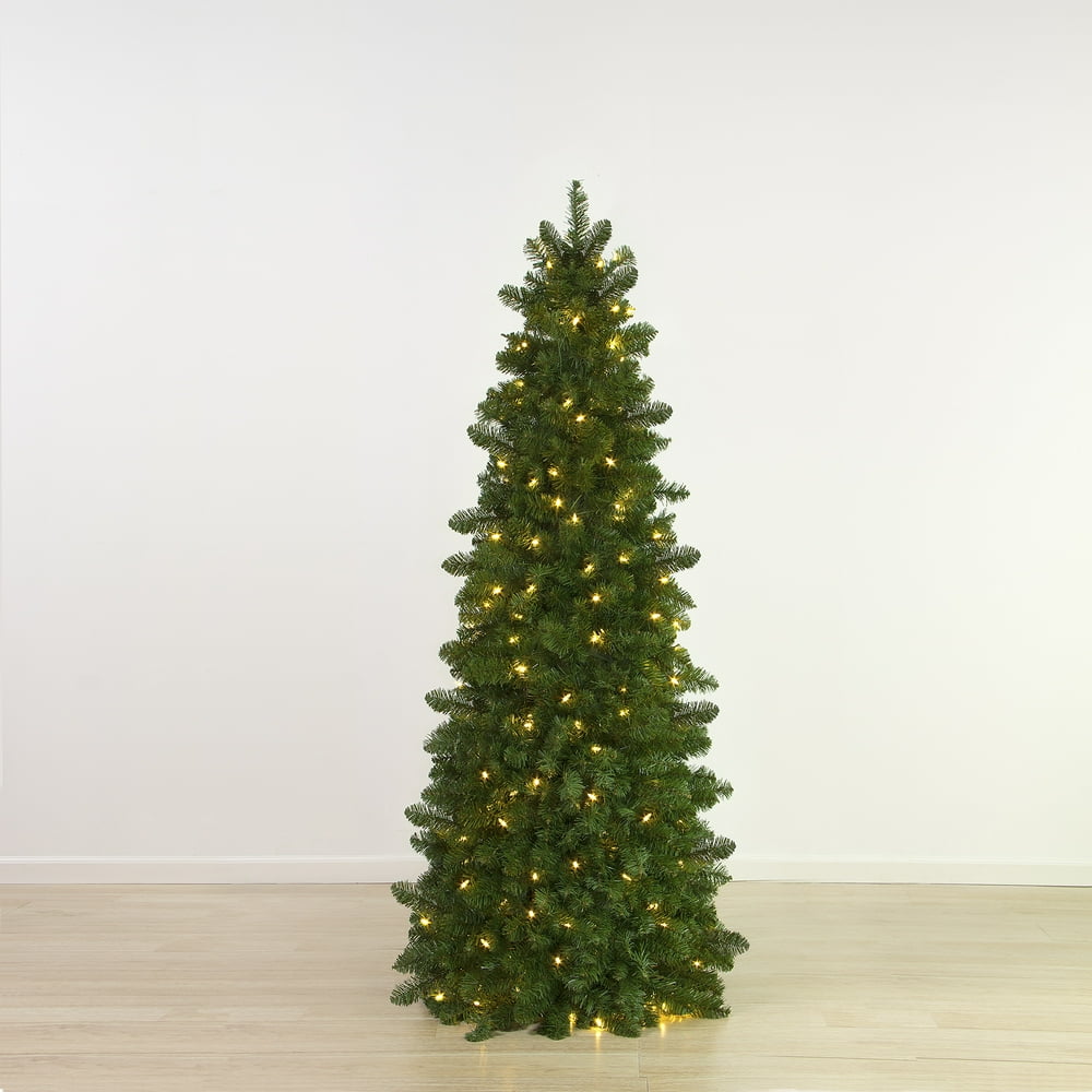 5.5 Ft PreLit Natural Easy Setup Christmas Tree