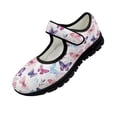 thumbnail image 4 of Psesaysky Butterfly Casual Shoes for Ladies Girls Light Shock-Absorption Velcro Sneakers Easy to Wear Size 5.5-10, 4 of 7