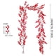 thumbnail image 3 of Rojo Berry guirnalda con hojas verdes con cable de Navidad Berry Berry Twig Guirnalda Artificial para la temporada de invierno de vacaciones Mantel Chimenea Camino de mesa Centro de mesa Decorati, 3 of 4