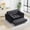 Black, variant on Modular Sleeper Sofa Loveseat, Modern Corduroy Sofa Bed with Pull Out Bed, 2-Seat Convertible Couch for Living Room Apartment Guest, No Tools Assembly, Orange