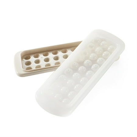 

Small Round Ice Cube Tray for Freezer with Lid Easy Release for Bar Drinks