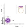 thumbnail image 4 of ANGARA Natural 11 Ct. Amethyst with Diamond Halo Ring in 14K Rose Gold for Women (Ring Size: 3.5), 4 of 9