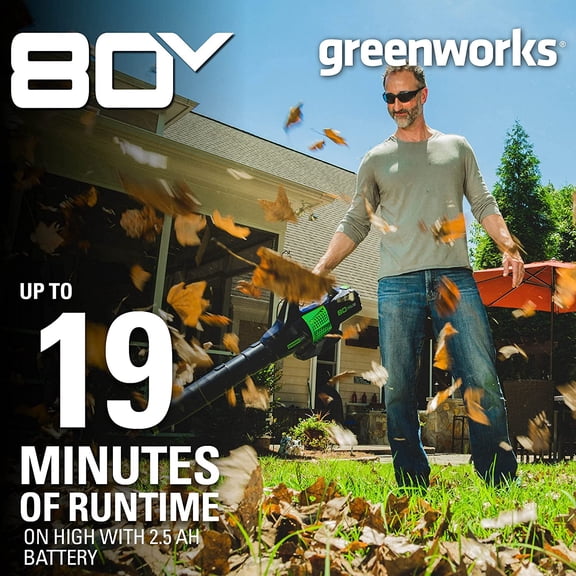 80V Cordless Brushless Axial Leaf Blower - Tool Only with 580 CFM Airflow