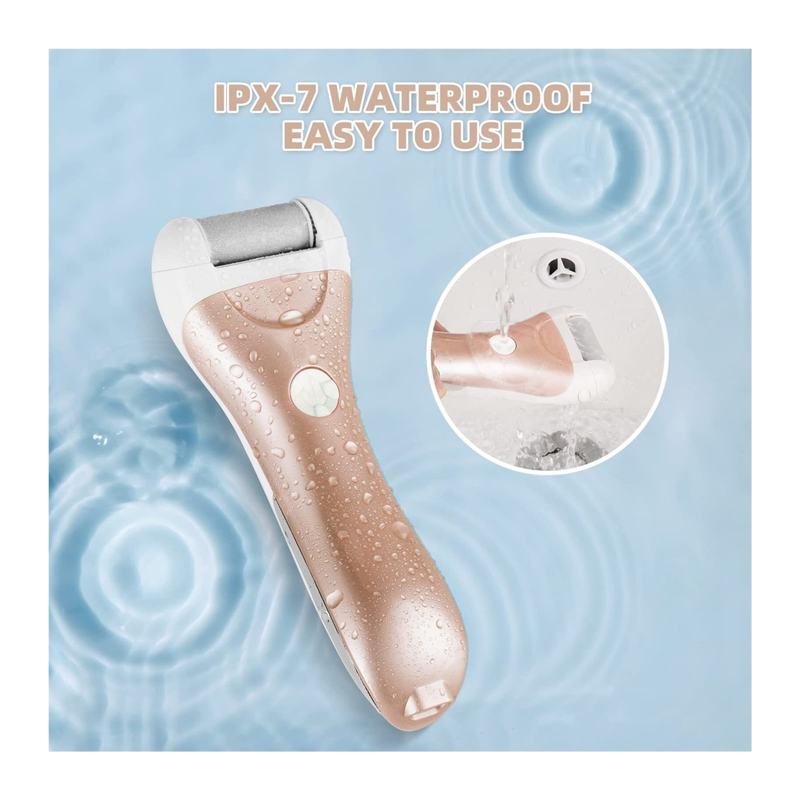 Electric Callus Remover for Feet with Vacuum, Premium Portable Pedicure Tools Rechargeable Waterproof 2 Speed Foot File Scrubber Callus Remover Tool Foot Care kit(Black)