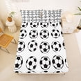 thumbnail image 4 of Erosebridal Cute Soccer Pattern Queen Sheet Sets,Football Sport Ball Games Kids Bed Set 4-Piece, 4 of 6