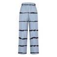 thumbnail image 5 of Timegard Womens Plus Size Pants Striped Straight Leg Elastic Waist Lounge Pants with Pockets Fall Travel, 5 of 5