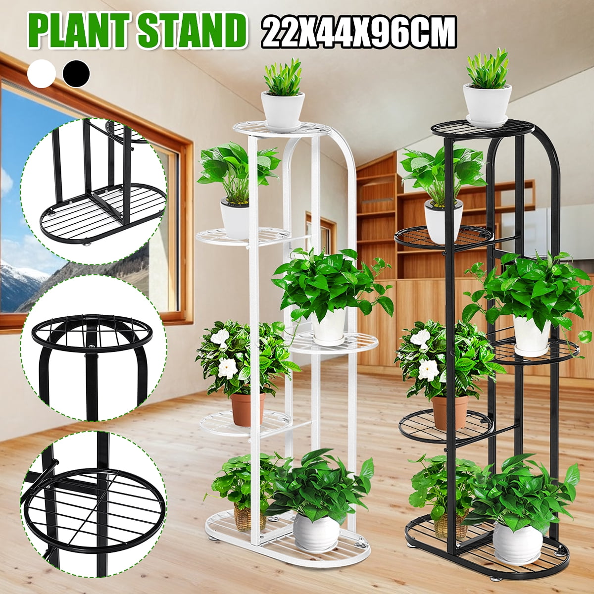 4 Tier Metal Plant Stand Flower Pot Holder Self Rack Dispaly Garden Home Decor 4 Tier Metal Plant Stand Flower Pot Holder Self Rack Dispaly Garden Home Decor