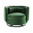 thumbnail image 5 of Modway Relish Upholstered Velvet Fabric Swivel Chair in Black/Emerald Green, 5 of 7