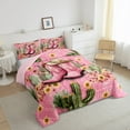 thumbnail image 3 of jejeloiu Western Cowgirl Boots Full Size Comforter Sets,Retro Rustic Flowers Bedding Comforter Set,Tropical Desert Plant Cactus Bedding Sets For Girls Kids,Luxury Bedroom Decor Reversible,3-Piece, 3 of 8