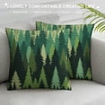 thumbnail image 3 of GOSMITH Happy Winter Merry Christmas Pine Tree Decorative Throw Pillow Cover Cushion Case for Outdoor Home Sofa (Beige Pine), 3 of 5