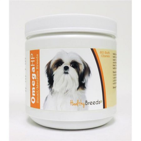 UPC: 0840235115502 | Healthy Breeds Shih Tzu Omega HP Fatty Acid Skin and Coat Support Soft Chews