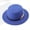 Blue, variant on Womens Flat Top Jazz Cap Wide Brim Autumn Winter Hat Blended Fabric Tea Party Costume Beret