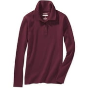 Girls' School Uniform Long Sleeve Polo Shirt