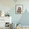 thumbnail image 2 of Stupell Industries Bear and Cub Nursery Illustration Grey Farmer Plaid Framed Wall Art Design by Daphne Polselli, 24" x 30", Black Framed, 2 of 8