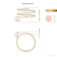 thumbnail image 5 of Angara Freshwater Cultured Pearl Spiral Wrap Ring in 14K Yellow Gold for Women | June Birthstone Jewelry for Her, 5 of 8
