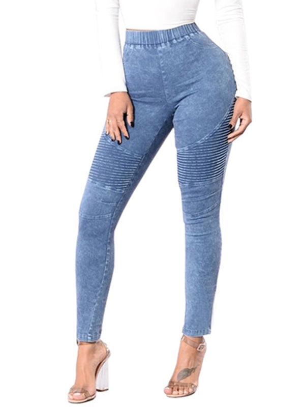 pleated skinny jeans