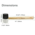 thumbnail image 3 of WorkPro 16Oz Rubber Mallet Hammer, 3 of 7