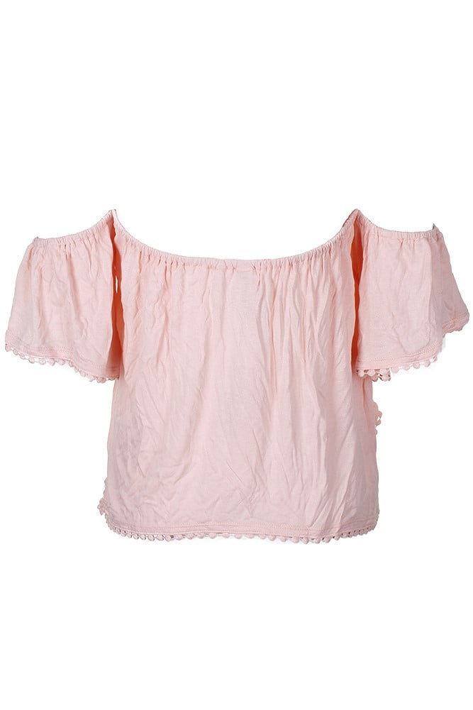 American Rag Juniors Lace Off-The-Shopulder Crop Top