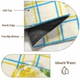 thumbnail image 6 of Summer Lemon Watercolor Area Rugs 6'x9', Washable Small Throw Rugs for Kitchen Dining room, Yellow Blue Line Checkered Indoor Outdoor Rug Non-Slip Low Pile Carpet Runner Reversible Floor Mats, 6 of 8