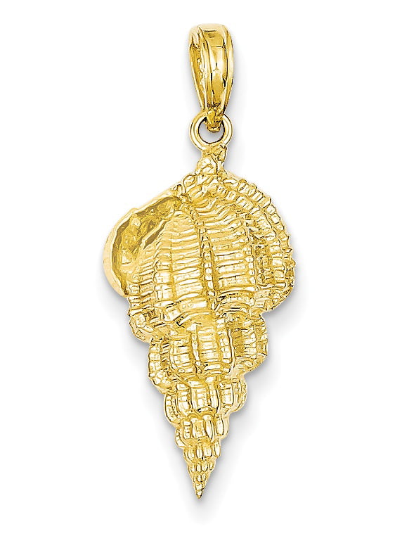 14K Yellow Gold Seashell Pendant from Roy Rose Jewelry 