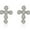 Silver, variant on Religious Cross Stud Earrings for Women Cz Sterling Silver Ginger Lyne Collection