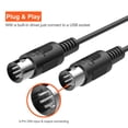 thumbnail image 3 of Cable MIDI a USB LEKATO MTU-10 de 2 m para teclado Windows/Mac, 3 of 8