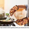 thumbnail image 4 of Cute Oven Mitts,Fall Pumpkins and Autumn Leaves Pattern Oven Mitt 2-Pack Set,Kitchen Gloves for Oven,Heat Resistant Oven Mitts 7.7"x12", 4 of 7